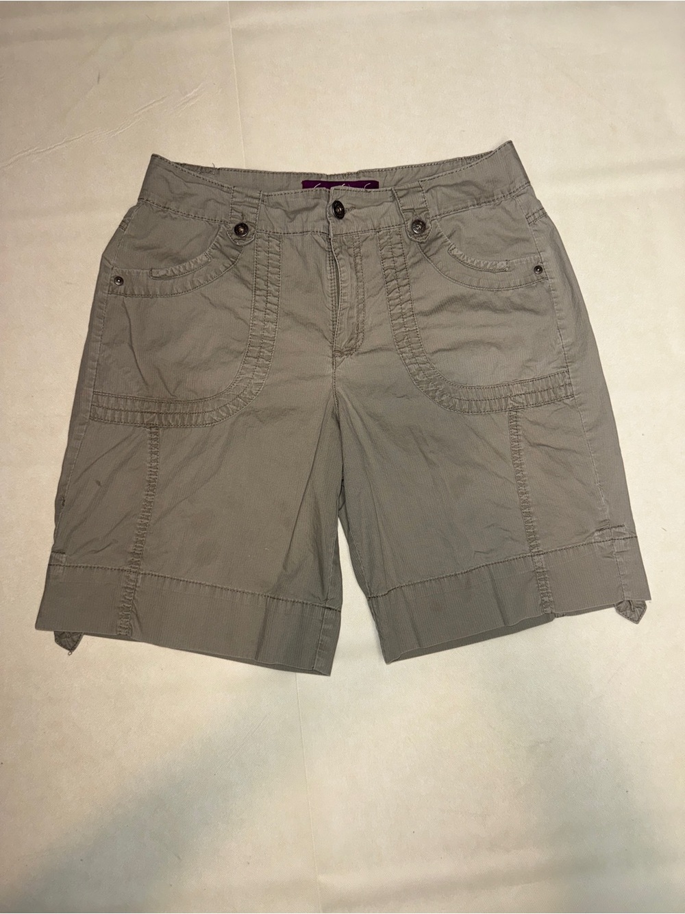 Gloria Vanderbilt Women's Bermuda Shorts in Taupe